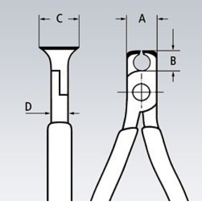 Čelní štípací kleště pro mechaniky chromované potaženo plastem 130 mm - 6903130
