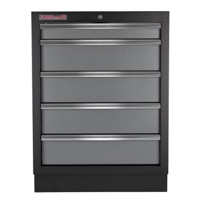 Celokovová dílenská skříňka PROFI s 5-ti šuplíky 680x458x910 mm - TGC1305