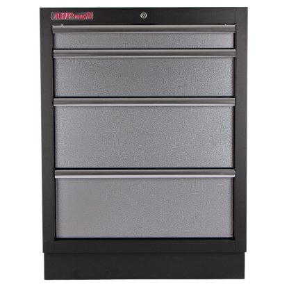 Celokovová dílenská skříňka PROFI se 4-mi šuplíky 680x458x910 mm - TGC1304