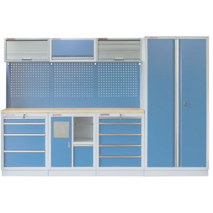 Celokovová závěsná skříňka PROFI BLUE s roletou 680x281x350 mm - MWGB1326A