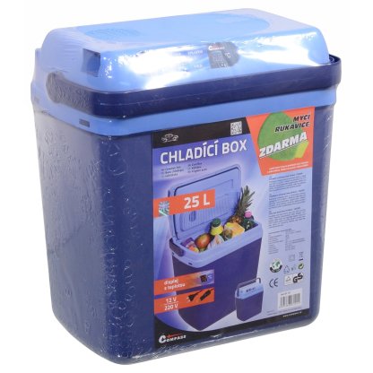 Chladící box 25litrů BLUE 230/12V displej s teplotou, 07121