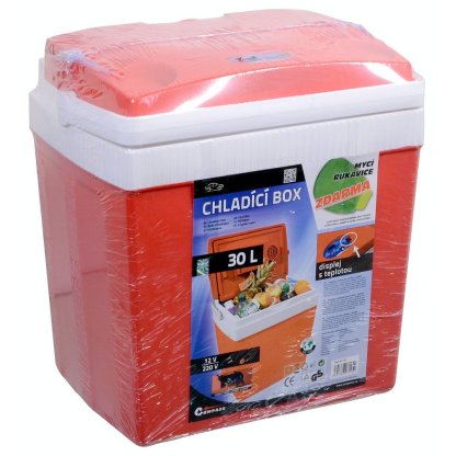 Chladící box 30l RED 220V/12V displej s teplotou, 07125
