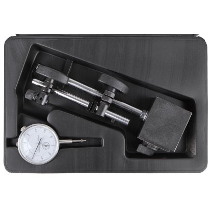 Číselníkový úchylkoměr s magnetickým stojanem, 0-10 mm - HT284702
