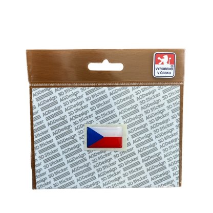 ČR vlajka 3x1,8cm poloplast, A-CZ-030