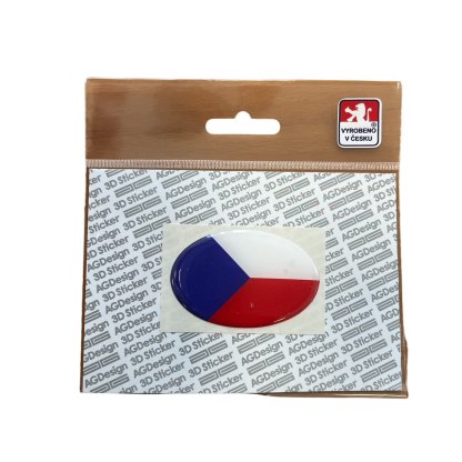ČR vlajka oval 6 x 4 cm, A-CZ-032