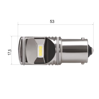 CSP LED BA15S bílá 12-24V, 3x10W chrom