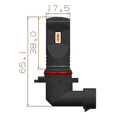 CSP LED HB4 bílá, 12-24V, 3x10W, chrom