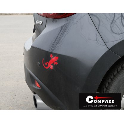 Dekor samolepící GECKO červený, 34327