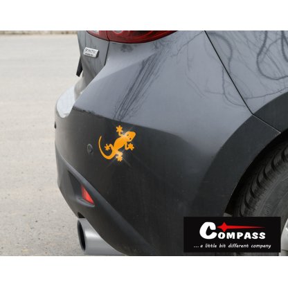 Dekor samolepící GECKO žlutý, 34328