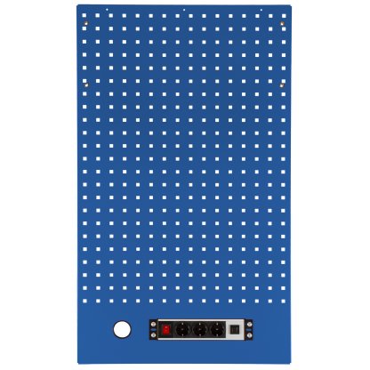 Děrovaná závěsná deska s el. zásuvkou 614,5x1052x24 mm PROFI BLUE - MWGB1324K