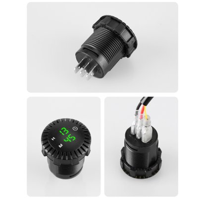 Digitální LED hodiny 12-24V, modré