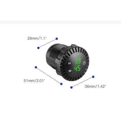 Digitální LED hodiny 12-24V, modré