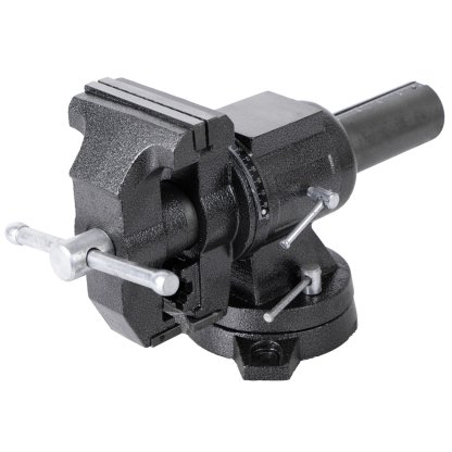 Dílenský svěrák s otočným tělem a základnou, 125 mm - HT300155
