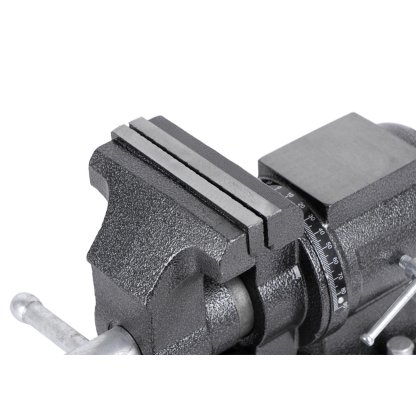 Dílenský svěrák s otočným tělem a základnou, 125 mm - HT300155