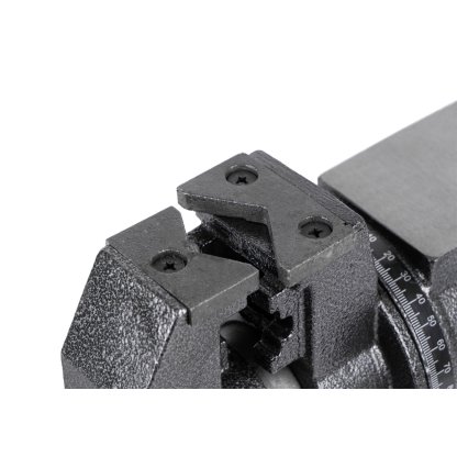 Dílenský svěrák s otočným tělem a základnou, 125 mm - HT300155