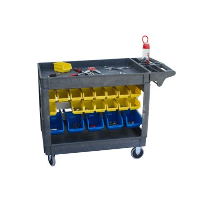 Dílenský vozík s boxy 950 x 650 x 855 mm, 42 boxů - PSB9565