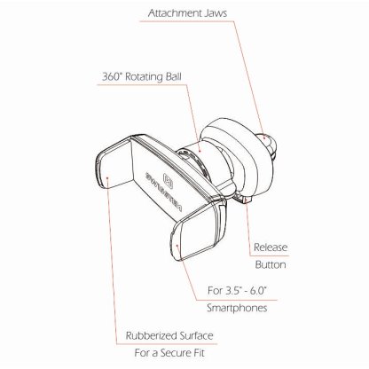 Držák mobilu do mřížky ventilace na kloubku SWISSTEN S-GRIP AV-2, 45474