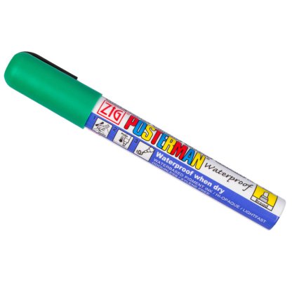 Fixy na sklo Posterman - 6 mm - zelený - 458040010