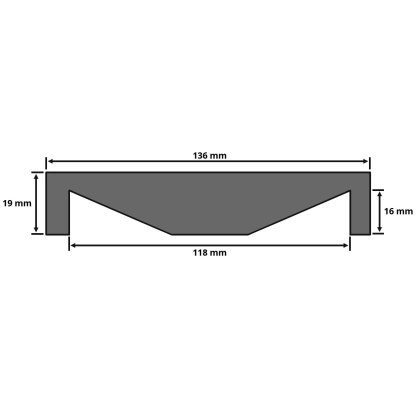 Gumová podložka pro pojízdný zvedák, 136 mm