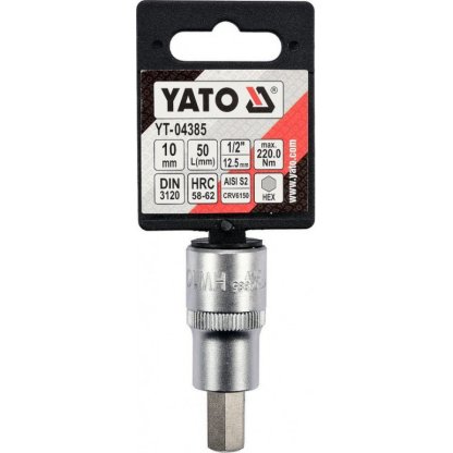 Hlavice s bitem HEX 1/2" H10 Yato - YT-04385