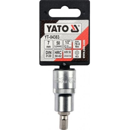 Hlavice s bitem HEX 1/2" H7 Yato - YT-04383
