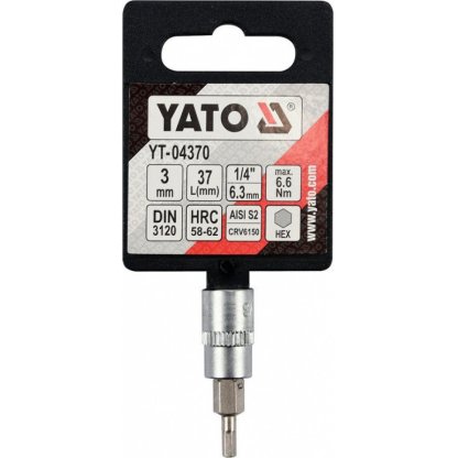 Hlavice s bitem HEX 1/4" H3 Yato - YT-04370