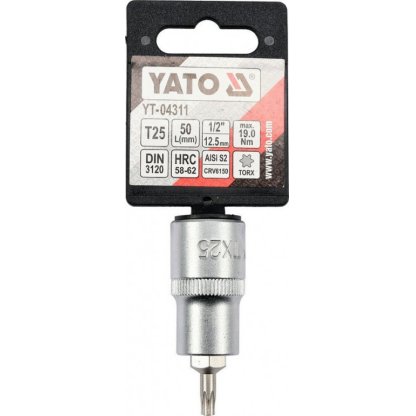 Hlavice s bitem TORX 1/2" T25 YATO - YT-04311