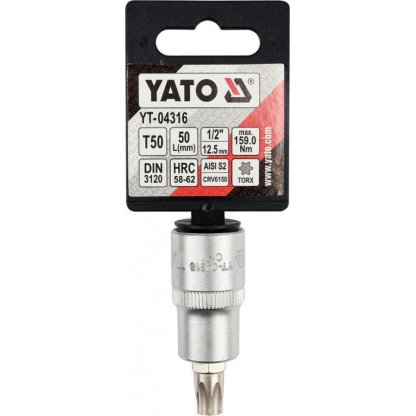 Hlavice s bitem TORX 1/2" T50 YATO - YT-04316