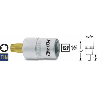 Hlavice s bitem TORX 1/2" T55 HAZET 992-T55 - HA047574