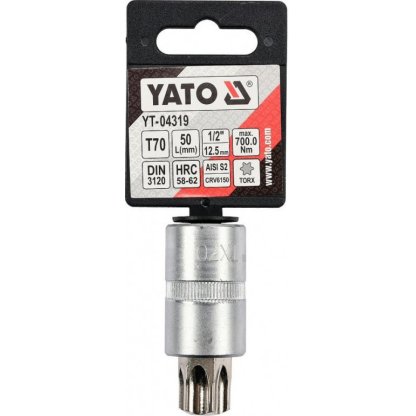 Hlavice s bitem TORX 1/2" T70 YATO - YT-04319