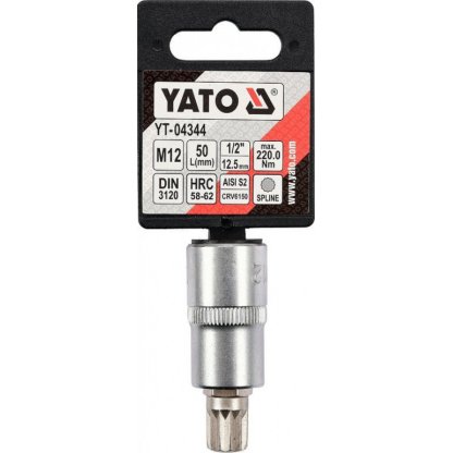 Hlavice s bitem XZN 1/2" M12 YATO - YT-04344