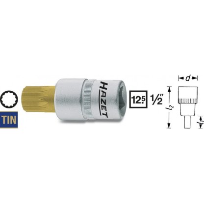 Hlavice s bitem XZN 1/2" M6 Hazet 990-6 - HA047314
