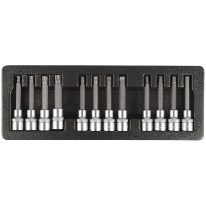 Hlavice s bity 1/2", 12 ks ve výplni dílenského vozíku - LIACK384016