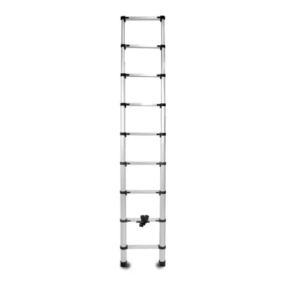 Hliníkový teleskopický žebřík, 9 stupňů, 2,6 m, max. zátěž 125 kg