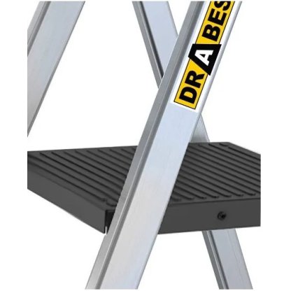Hliníkový žebřík s policí, 4 stupně, 2,75 m, max. zátěž 150 kg