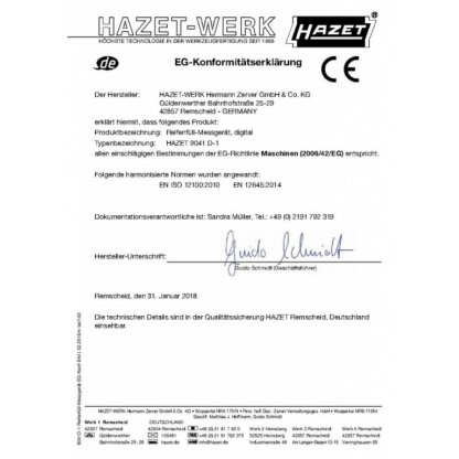 Hustič pneu s digitálním manometrem 9041D-1 HAZET - HA212378