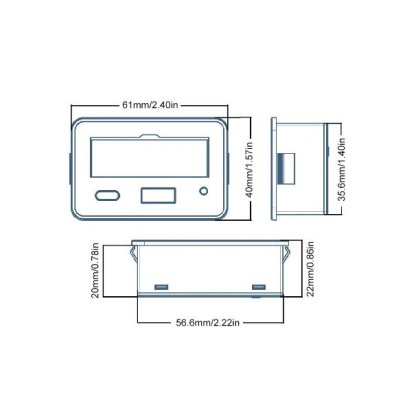 Indikátor baterie 8-30V s USB/USB-C zásuvkou