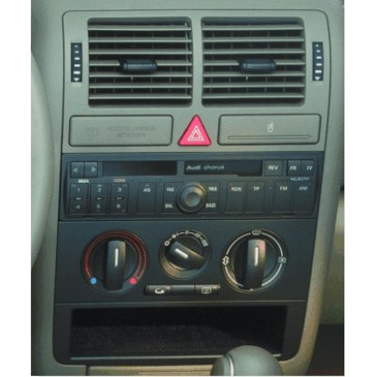 ISO redukce pro Audi A2/TT, A3 2000, A4 99-01, A6 97-11/2000