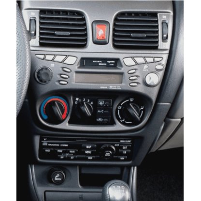 ISO redukce pro Nissan Almera 03/2000 - 11/2006 včetně ovládání větrání