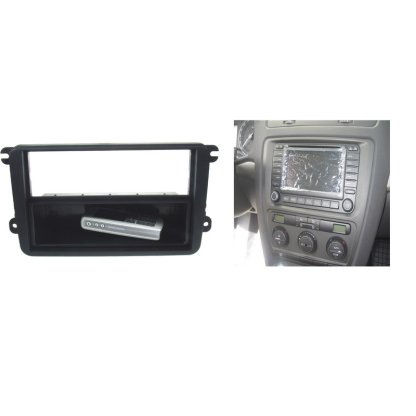 ISO redukce pro Škoda Octavia II, VW Touran, Golf5, Roomster (jen2DIN), Passat B7, Caddy