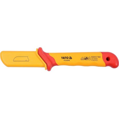 Izolovaný elektrikářský nůž, VDE, 50 x 180 mm - YT-21210