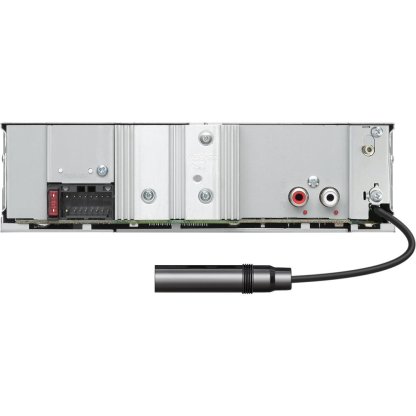 JVC DAB+ / FM autorádio bez mechaniky/USB/AUX/červené podsvícení/odnímatelný panel