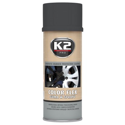 K2 COLOR FLEX 400 ml ČERNÁ MATNÁ - ochranný nátěr ze syntetického kaučuku, L343CM