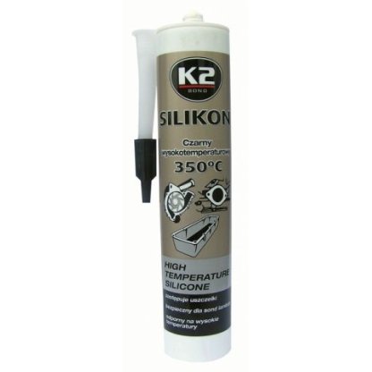 K2 SILICONE BLACK 300 g - silikon pro utěsnění části motoru při montáži, B200
