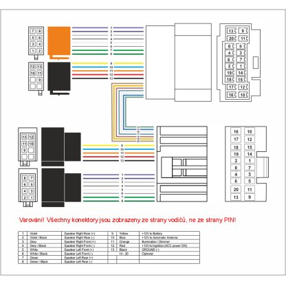 Kabeláž pro HF PARROT/OEM Honda, Suzuki, Fiat Sedici, Opel, Nissan