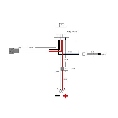Kabeláž pro připojení světla s 3-pin DT konektorem