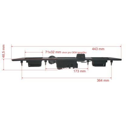 Kamera formát PAL/NTSC do vozu AUDI A3, A4, A5, A6, Q7 2011- v madle kufru