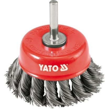 Kartáč drátěný čelní s nástavcem do vrtačky 75 mm