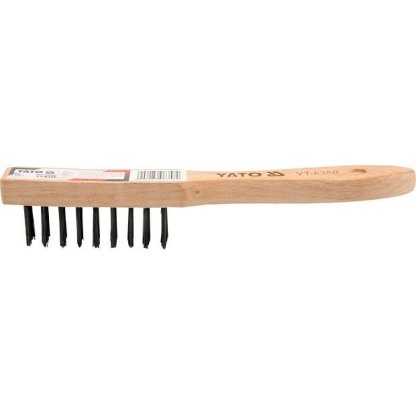 Kartáč drátěný ruční 4 řady na dřevo, YT-6358