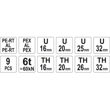Kleště lisovací na trubky PEX-AL-PEX - YT-21735